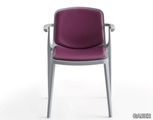 DRESS ISIDORA B - Upholstered technopolymer chair with armrests _ GABER