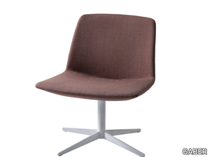 KANVAS LOUNGE - Swivel upholstered with 4-spoke base easy chair _ GABER