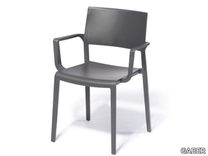 LILIBET B - Stackable technopolymer chair with armrests _ GABER