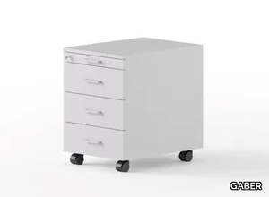 DRAWER - Engineered wood office drawer unit with castors with lock _ GABER