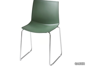 KANVAS ST - Stackable sled base technopolymer chair _ GABER