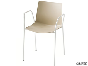 KANVAS TB - Stackable technopolymer chair with armrests _ GABER