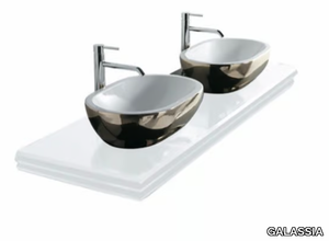 MIDAS - Double glass washbasin countertop _ GALASSIA