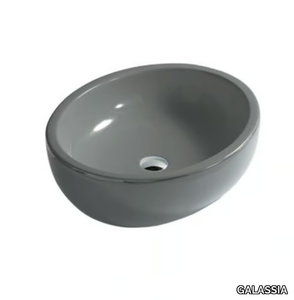 MIDAS - Countertop round ceramic washbasin _ GALASSIA