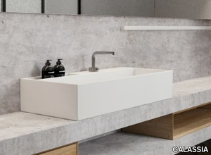 NEXT 100 - Rectangular single ceramic washbasin _ GALASSIA