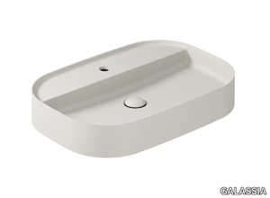 SMART B 7400 - Countertop rectangular ceramic washbasin _ GALASSIA