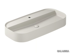 SMART B 7410 - Countertop rectangular ceramic washbasin _ GALASSIA