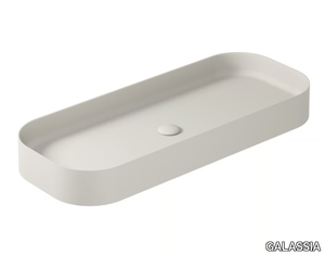 SMART B 7411 - Countertop rectangular ceramic washbasin _ GALASSIA