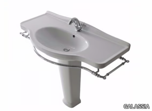 ETHOS 110 - Ceramic washbasin with towel rail _ GALASSIA