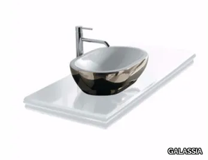 MIDAS - Single glass washbasin countertop _ GALASSIA