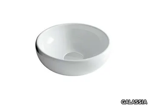 ERGO - 42 CM - Countertop round ceramic washbasin _ GALASSIA