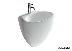 ERGO - 55 CM - Wall-mounted ceramic washbasin _ GALASSIA