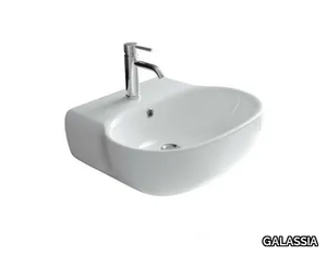 ERGO - 70 CM - Wall-mounted ceramic washbasin _ GALASSIA