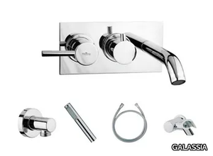 MEG11 5447 - Wall-mounted bathtub mixer with hand shower _ GALASSIA