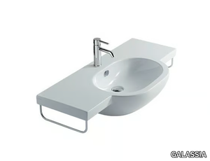 M2 - 100 CM - Wall-mounted ceramic washbasin _ GALASSIA