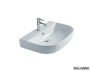 M2 - 70 CM - Single wall-mounted ceramic washbasin _ GALASSIA