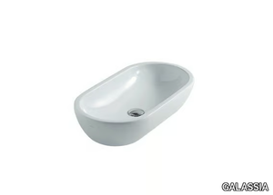 M2 - 70 CM - Countertop oval ceramic washbasin _ GALASSIA