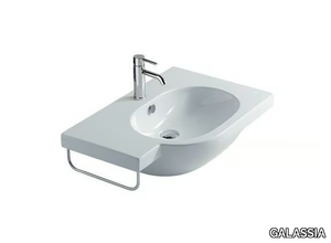 M2 - 75 CM DX - Wall-mounted ceramic washbasin _ GALASSIA