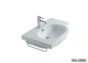 M2 - 75 CM SX - Wall-mounted ceramic washbasin _ GALASSIA