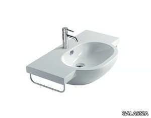 M2 - 85 CM - Wall-mounted ceramic washbasin _ GALASSIA