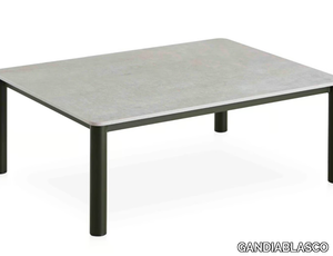 BOSC - Thermo lacquered aluminium and Dekton® garden side table _ GANDIABLASCO