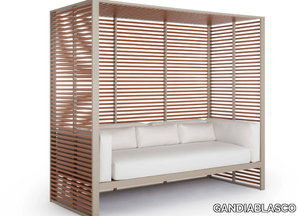 DNA AL FRESCO - Canopy teak garden sofa _ GANDIABLASCO