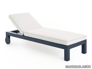 ISLABLANCA - Recliner thermo lacquered aluminium sun lounger with castors _ GANDIABLASCO