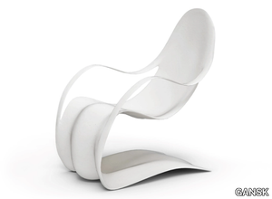 FLEX - Cantilever fiberglass garden armchair _ GANSK