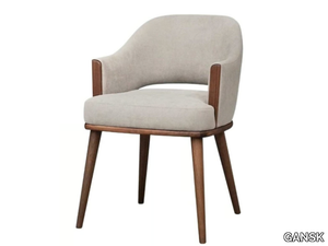 JULIET - Upholstered fabric chair with armrests _ GANSK