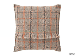 GARDEN LAYERS TERRACOTTA - Square tartan outdoor polypropylene cushion _ GAN