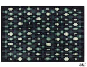 ECHO GREEN - Rectangular wool rug with geometric shapes _ GAN