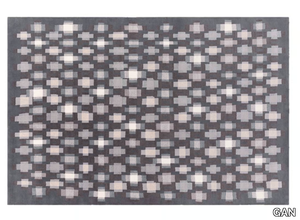 ECHO GREY - Rectangular wool rug with geometric shapes _ GAN