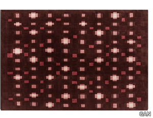 ECHO RED - Rectangular wool rug with geometric shapes _ GAN