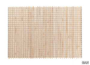 GOZ - Rectangular wool and teak rug _ GAN