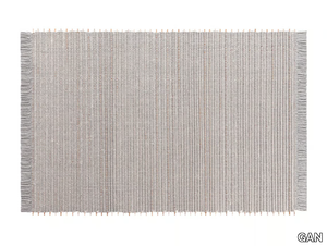 GOZ - Rectangular wool and teak rug _ GAN