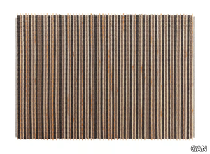 GOZ - Rectangular wool and teak rug _ GAN