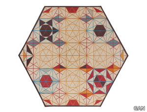 HEXA - Wool rug with geometric shapes _ GAN