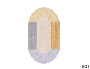 MONO BEIGE - Oval wool rug _ GAN