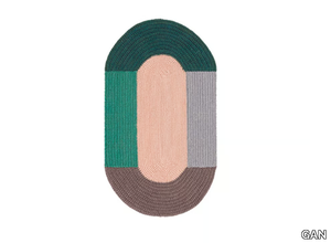 MONO PINK - Oval wool rug _ GAN