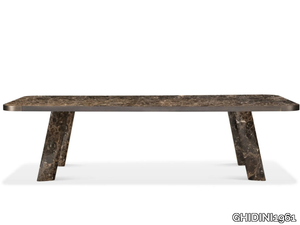 NATIVE - Rectangular Dark Emperador marble table _ GHIDINI1961