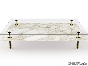 LEGS - Rectangular marble coffee table _ GHIDINI1961