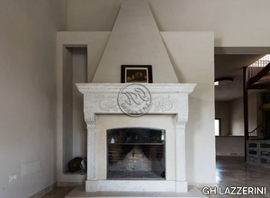 Fireplace 9 - Wall-mounted wood-burning natural stone fireplace _ GH LAZZERINI