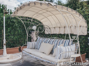 Garden swing seat 9 - Wrought iron garden swing seat with parasol _ GH LAZZERINI