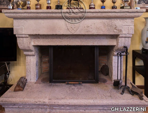 Fireplace 6 - Wall-mounted natural stone fireplace _ GH LAZZERINI