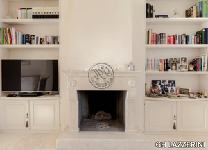 Fireplace 8 - Wall-mounted natural stone fireplace _ GH LAZZERINI