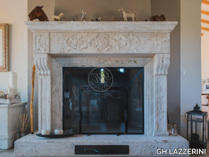 Fireplace 22 - Wall-mounted natural stone fireplace _ GH LAZZERINI