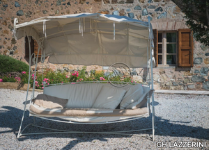 Garden swing seat 8 - Wrought iron garden swing seat with parasol _ GH LAZZERINI