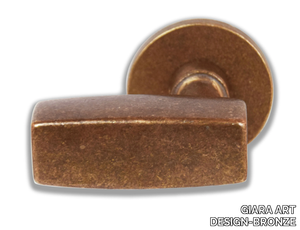 LANGHE - Bronze door handle on rose _ GIARA ART DESIGN-BRONZE
