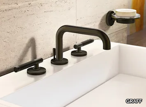 HARLEY - 3 hole countertop washbasin tap with pop up waste _ GRAFF