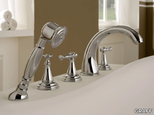 LAUREN - 4 hole bathtub set with hand shower _ GRAFF